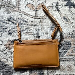Lucky Brand Golden Tan Leather Wristlet